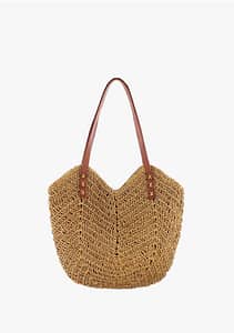 Luxe Rattan V Tote Handbag