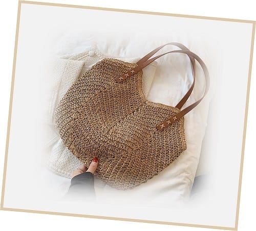 Luxe Rattan L Tote Handbag 3