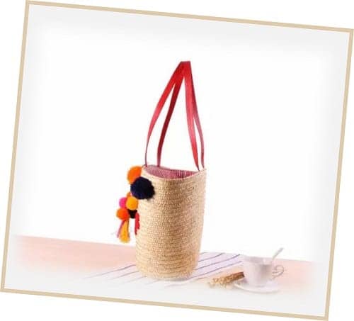 Spice-Things-Up Raffia Beach Bag