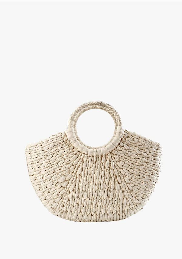 Femme Rattan Beach bag - creame