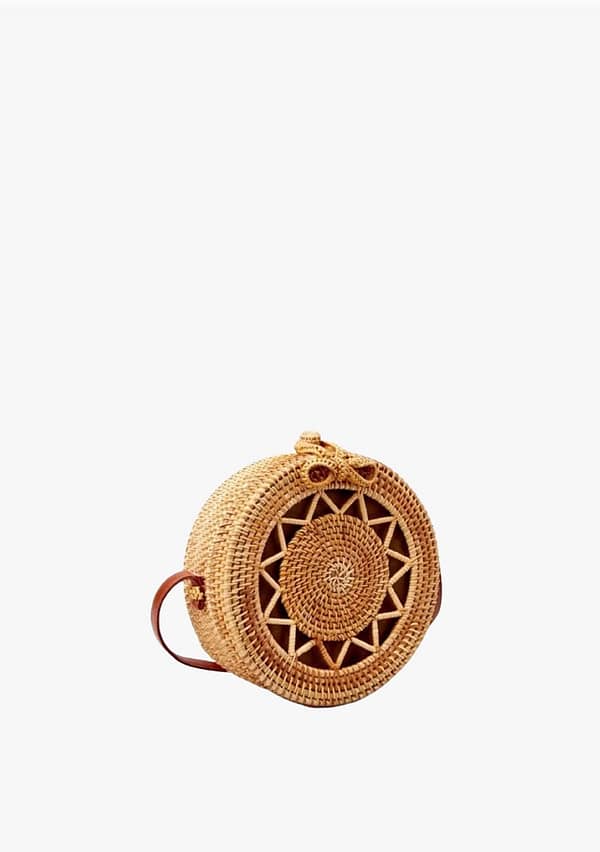 Serafino Round Rattan Bag