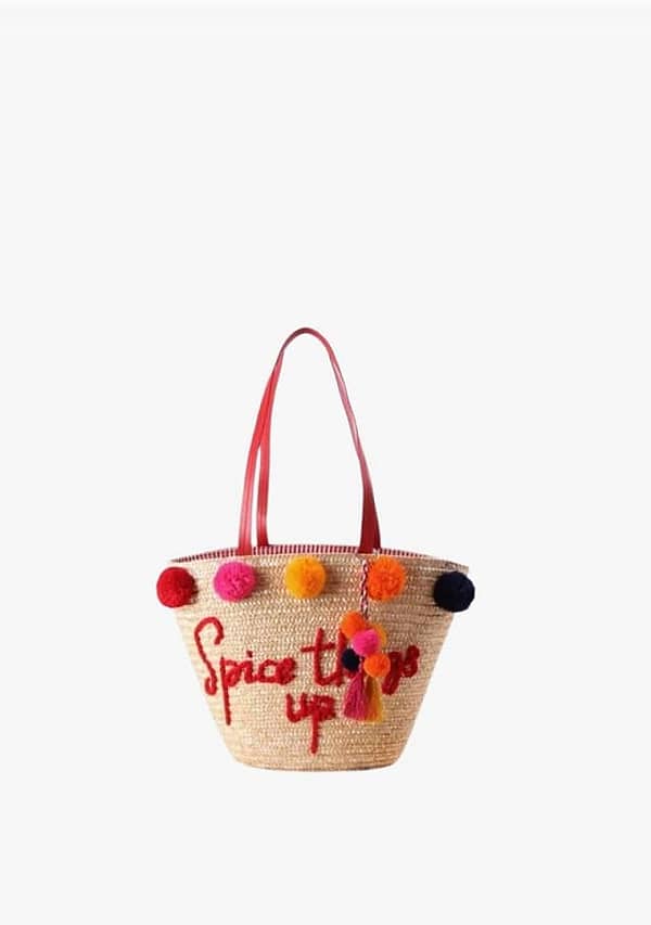 Spice-Things-Up Raffia Beach Bag