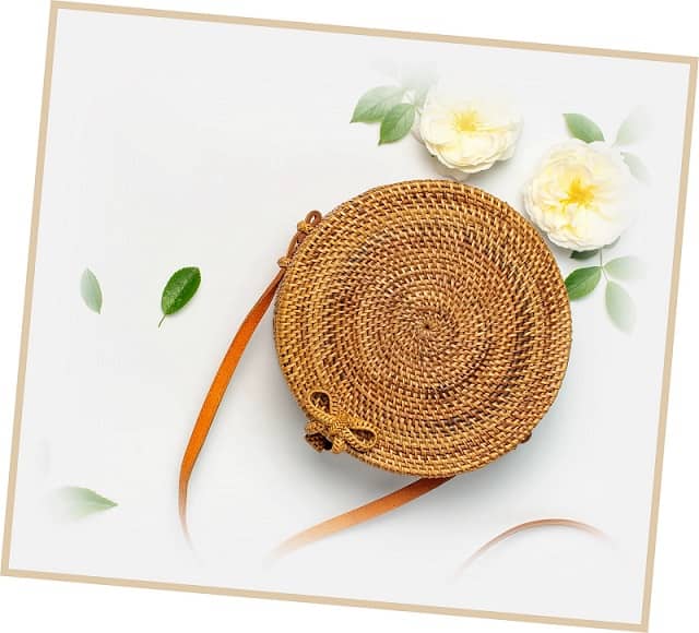 Serafino Round Rattan Bag